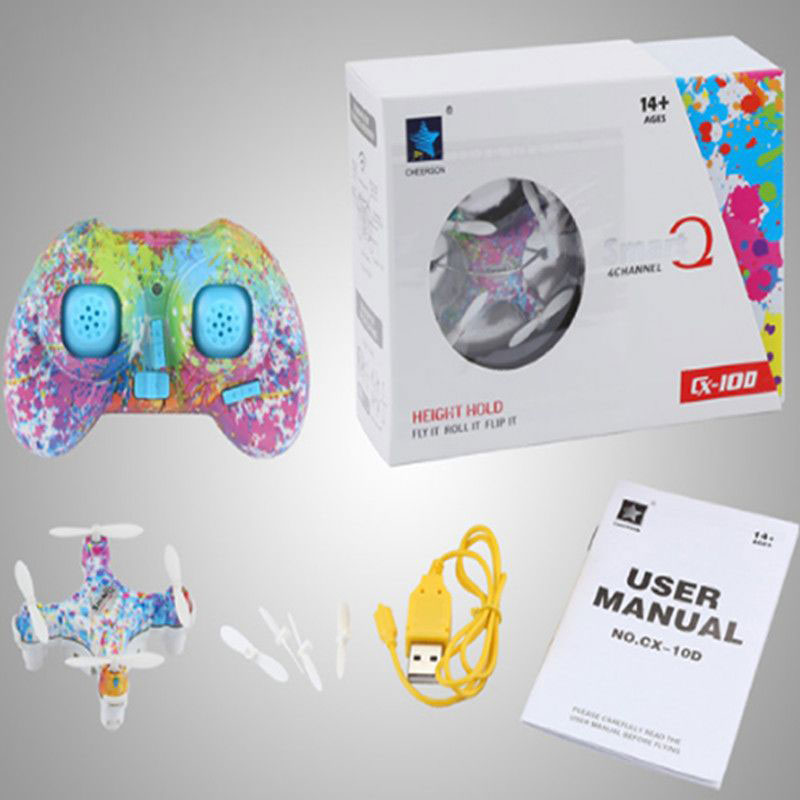 Drone Kit Tricopter - โดรน RC Cx10มินิควบคุมระยะไกลโดรน2.4G 4CH พร้อม LED